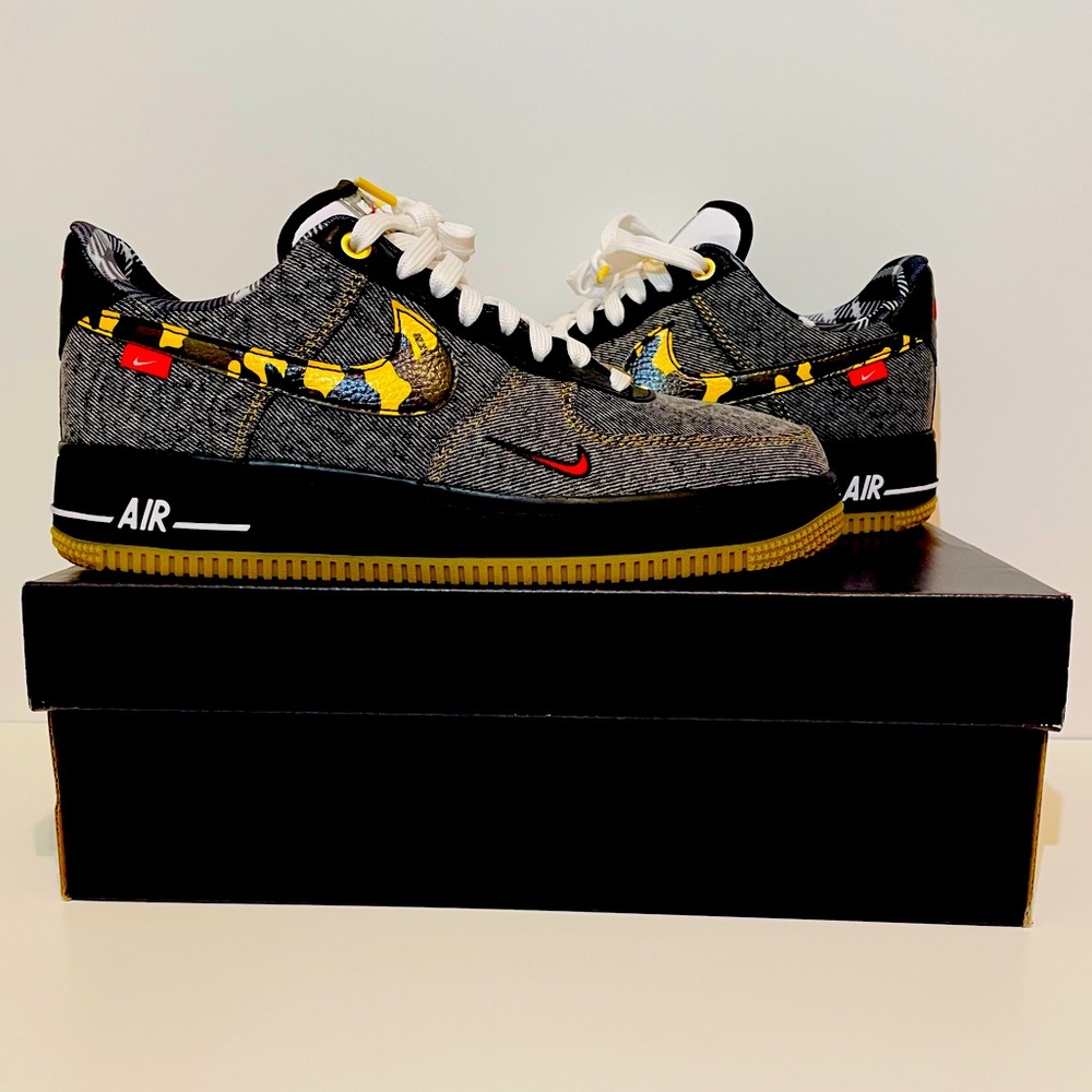 Nike Air Force 1 Low Camo Denim Remix Size 7.5 Men